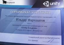 сертификат unity 5  в деле